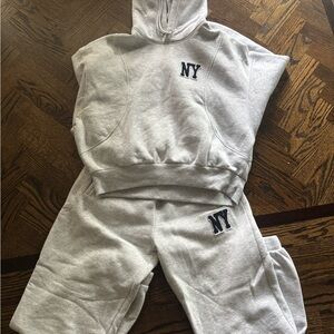 Women’s  Zara NY Sweatpants (S) and Hoodie (M) Set